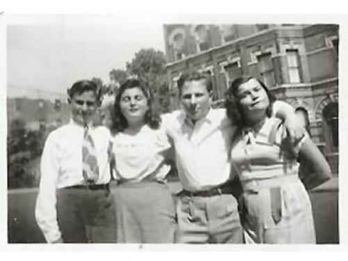 Marvin, Sylvia, Lenny, and Shirley - Marvin's Bar Mitzvah, August 1946