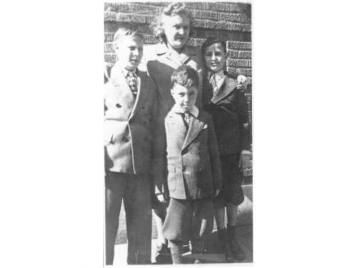 Lenny, Bella, Irwin & Marvin, Mapes Ave., Bronx, c.1943-44
